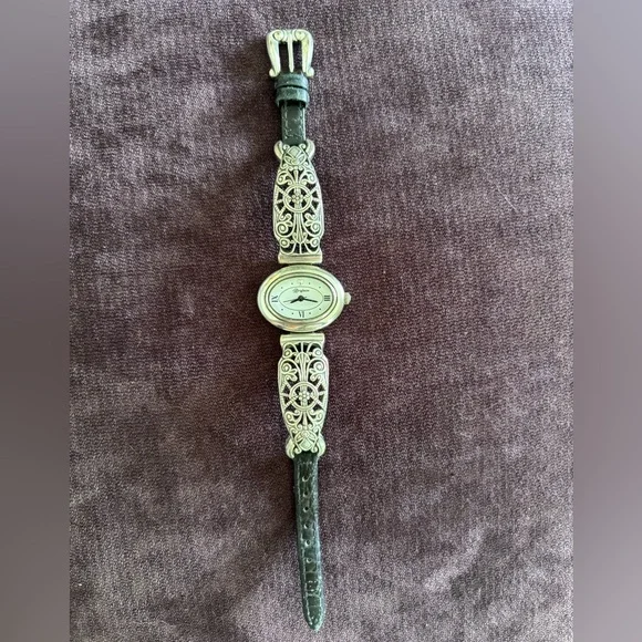 BRIGHTON “Carrara” Silver & Leather Wristwatch - Picture 3 of 6